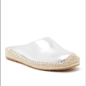 NWOB DOLCE VITA SILVER TYLE ESPADRILLES MULES sz 9